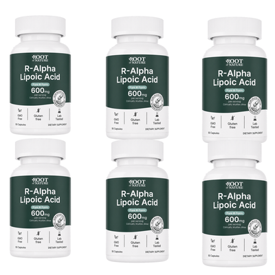Stabilized R-ALA 600mg - 6 Months Supply (6 Bottles)
