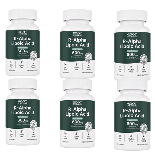 Stabilized R-ALA 600mg - 6 Months Supply (6 Bottles)