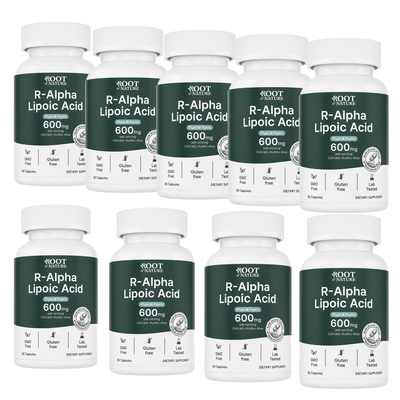 Stabilized R-ALA 600mg - 9 Months Supply (9 Bottles)