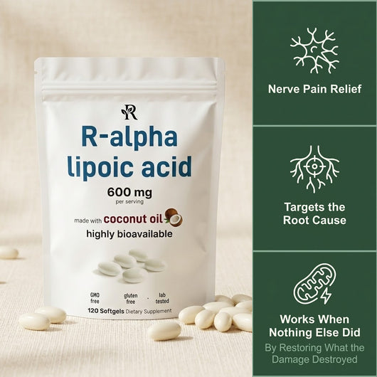 Stabilized R-ALA 600mg - Stop the Burning, Tingling & Numbness from Neuropathy