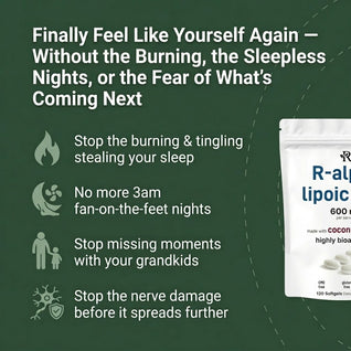 Stabilized R-ALA 600mg - Stop the Burning, Tingling & Numbness from Neuropathy