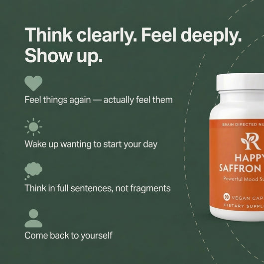 Saffron, Curcumin & Zinc for Dopamine Burnout, Brain Fog & Emotional Flatness