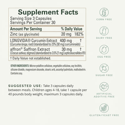 Saffron, Curcumin & Zinc for Dopamine Burnout, Brain Fog & Emotional Flatness