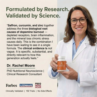 Saffron, Curcumin & Zinc for Dopamine Burnout, Brain Fog & Emotional Flatness