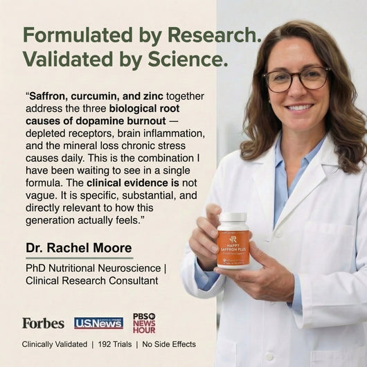 Saffron, Curcumin & Zinc for Dopamine Burnout, Brain Fog & Emotional Flatness