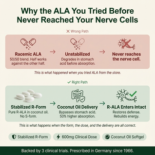 Stabilized R-ALA 600mg - Stop the Burning, Tingling & Numbness from Neuropathy