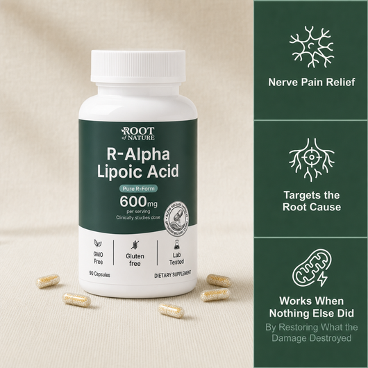 Stabilized R-ALA 600mg - Advanced Nerve Support for Burning, Tingling & Numbness
