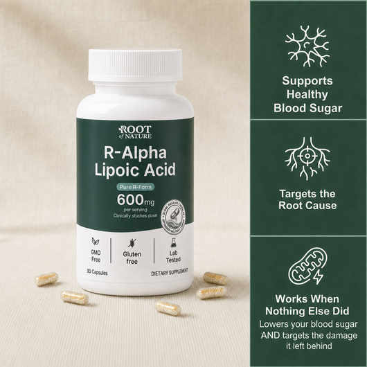 Stabilized R-ALA 600mg – Advanced Support for Healthy Blood Sugar, Insulin Sensitivity & Kidney Function