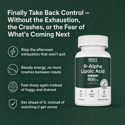 Stabilized R-ALA 600mg – Advanced Support for Healthy Blood Sugar, Insulin Sensitivity & Kidney Function