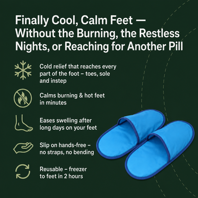 Finally cool, calm feet - benefits of the cooling gel slippers