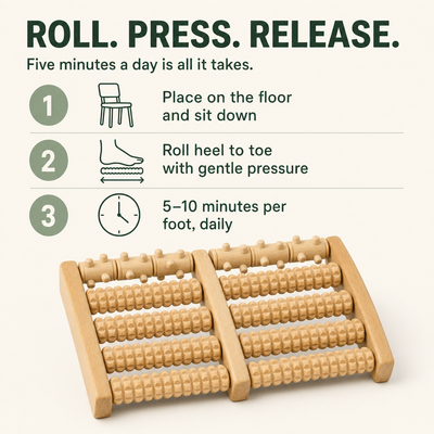 How to use - roll, press, release