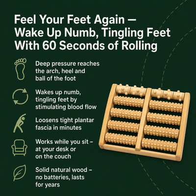 Feel your feet again - benefits of the wooden foot roller