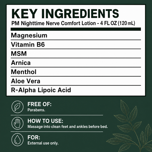 Key ingredients panel - 4 FL OZ (120 mL)