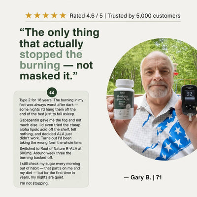 Stabilized R-ALA 600mg - Advanced Nerve Support for Burning, Tingling & Numbness