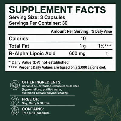 Stabilized R-ALA 600mg – Metabolic Support for Liver Health (BUNDLE TEST)