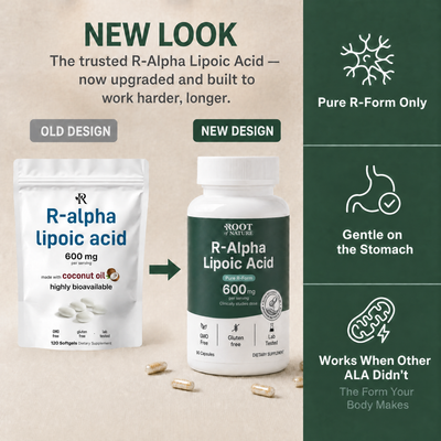 Root of Nature R-ALA: pure R-form, gentle on the stomach