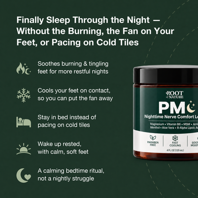 Finally sleep through the night - without the burning, the fan on your feet, or pacing on cold tiles