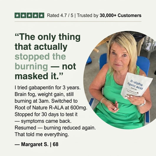 Stabilized R-ALA 600mg - Stop the Burning, Tingling & Numbness from Neuropathy